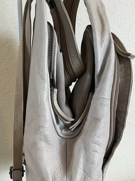 Free People We The Free Champagne BoHo Leather SoHo Convertible Sling Back Pack main image 7